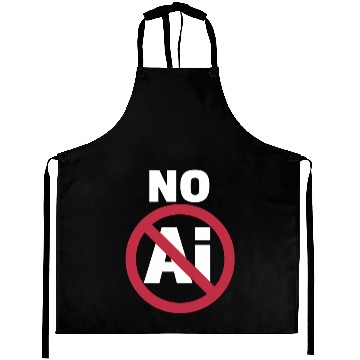 Discover NO AI Stop Ai Sign Against Ai Aprons