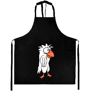 Discover Parrot bird looks funny stupid scared confused fun Aprons