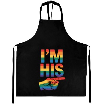 Discover I'm His Gay Couple Matching LGBTQ Pride Aprons