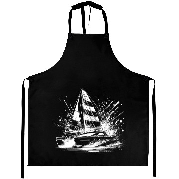 Discover Catamaran Double Hull Sailing Boat With Sails Aprons