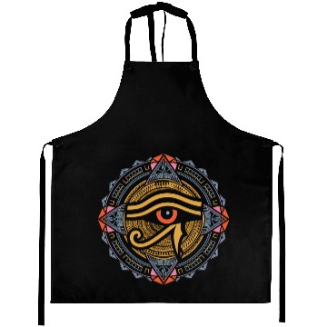 Discover Eye of Ra Mandala | Psychedelic Egyptian Art Aprons