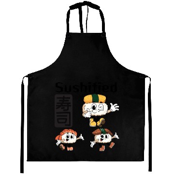 Discover Kawaii Sushi Characters with Calligraphy Aprons