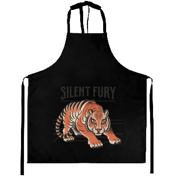 Discover Silent Fury Tiger Aprons