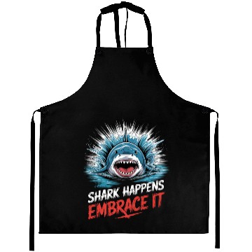 Discover Shark Happens Embrace it Shark Diver Aprons