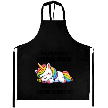 Discover Sleepy Rainbow Unicorn Aprons