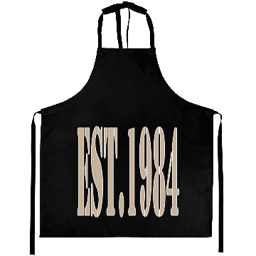 Discover EST. 1984 Aprons – Classic Beige Birth Year Aprons