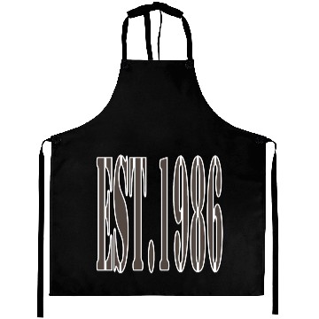 Discover EST. 1986 Retro Aprons – Bold Vintage Aprons for 80s