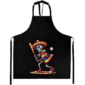 Discover Baseball Skeleton Fiesta Aprons