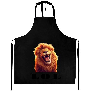 Discover laughing lion Aprons