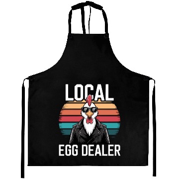 Discover Local Egg Dealer Easter Sunday Retro Chicken Aprons