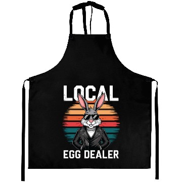 Discover Retro Local Egg Dealer Easter Bunny Easter Sunday Aprons