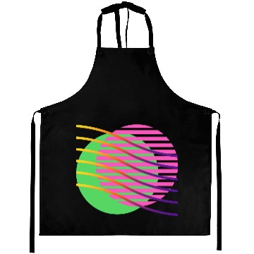 Discover Neon Wave Geometric Abstract Aprons