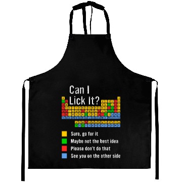 Discover Can I Lick It Periodic Table Teacher Student Aprons