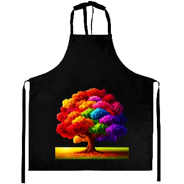 Discover Rainbow colours Spectrum Tree Aprons