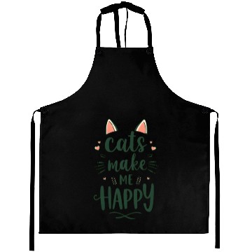 Discover Cute Cats Make Me Happy Aprons For Cat Lovers