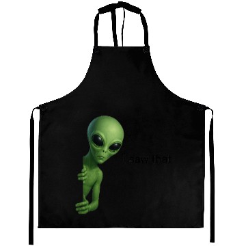 Discover Alien I saw that jesus meme Aprons
