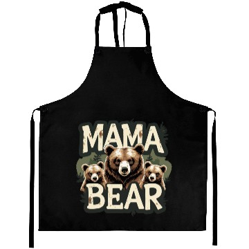 Discover Mama Bear & Cubs Rustic Aprons for Moms