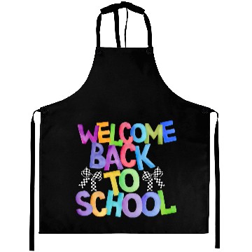 Discover Welcome Back to School Coquette Bow Design Aprons