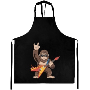 Discover Bigfoot Playing Guitar Rock On Sasquatch Aprons