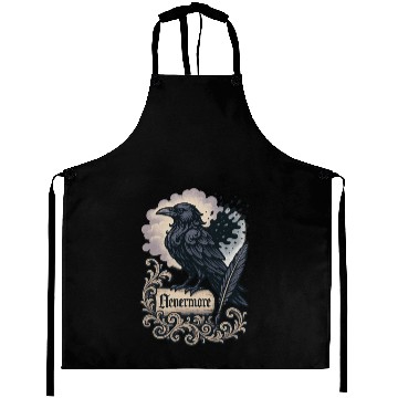 Discover Baroque Raven Nevermore Scroll Poe Poetry Aprons