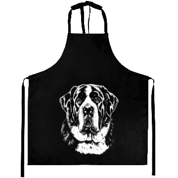 Discover Saint Bernard Portrait | Minimalist Apparel Aprons