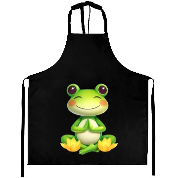 Discover Zen Frog – Peaceful Meditation Frog Design Aprons