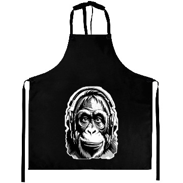 Discover Urban Gorilla Headphones Design Aprons