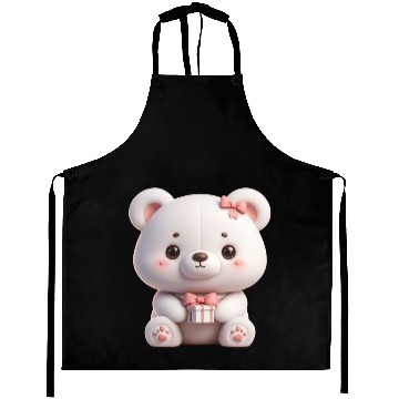 Discover Sweet Teddy Bear and Gift Box Aprons