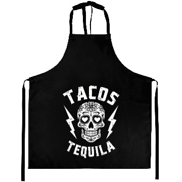 Discover Tacos Tequila & Skull Vibes Aprons