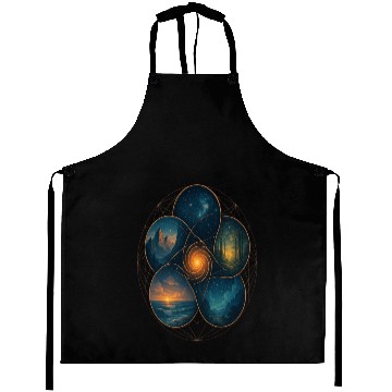 Discover Sacred Elements - Cosmic Nature Mandala Aprons