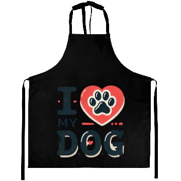 Discover I love my dog Aprons