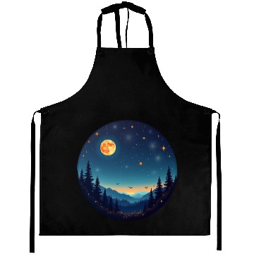 Discover Starry Night Mountain Aprons