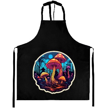 Discover Psychedelic Mushroom Forest Aprons