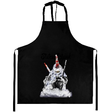 Discover Staten Island Snow Man NYC Aprons