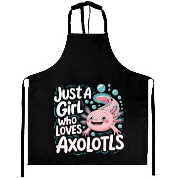 Discover Whimsical Axolotl Love Design Aprons
