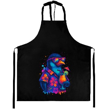 Discover Cool Penguin Vibes Aprons