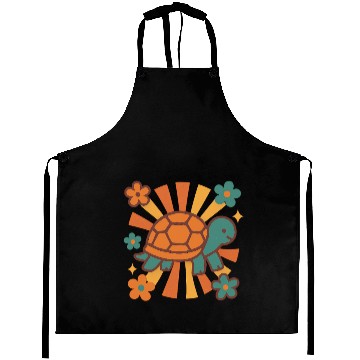 Discover Retro Turtle Vibes Aprons