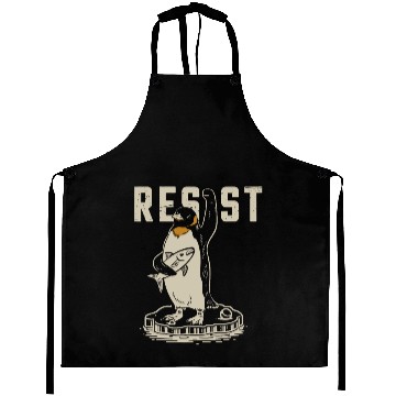 Discover Funny Protest Against Tariffs Resist Penguin Aprons