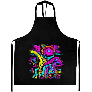 Discover Neon Style 80s Retro Party Color Glow Aprons