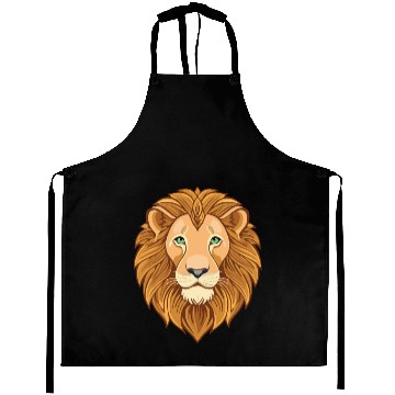 Discover lion head logo Aprons