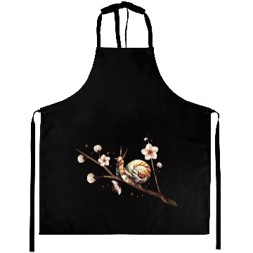 Discover Snail on a Flowering Branch – A Spring Motif Aprons