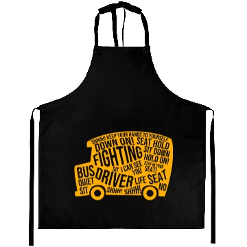 Discover School Bus Driver Funny Yellow Bus Aprons