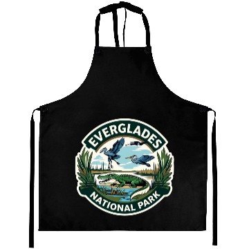 Discover Everglades National Park Florida USA Logo Aprons