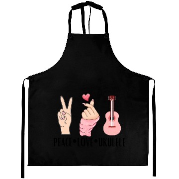 Discover peace love ukulele Aprons