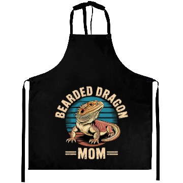 Discover Retro Pogona Reptile Herpetology Mom Bearded Aprons