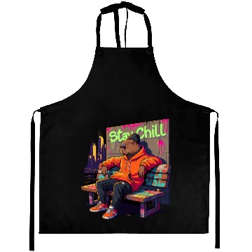 Discover Capybara Stay Chill Aprons
