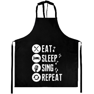 Discover Eat Sleep Sing Repeat Singing Singer Aprons