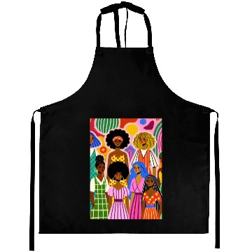 Discover Vibrant Summer Fashion Illustration Aprons