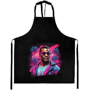 Discover Neon Vibes - Retro Tropical Style Aprons