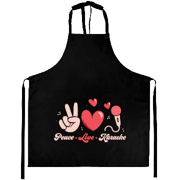 Discover Peace Love Karaoke Singing Singer Aprons